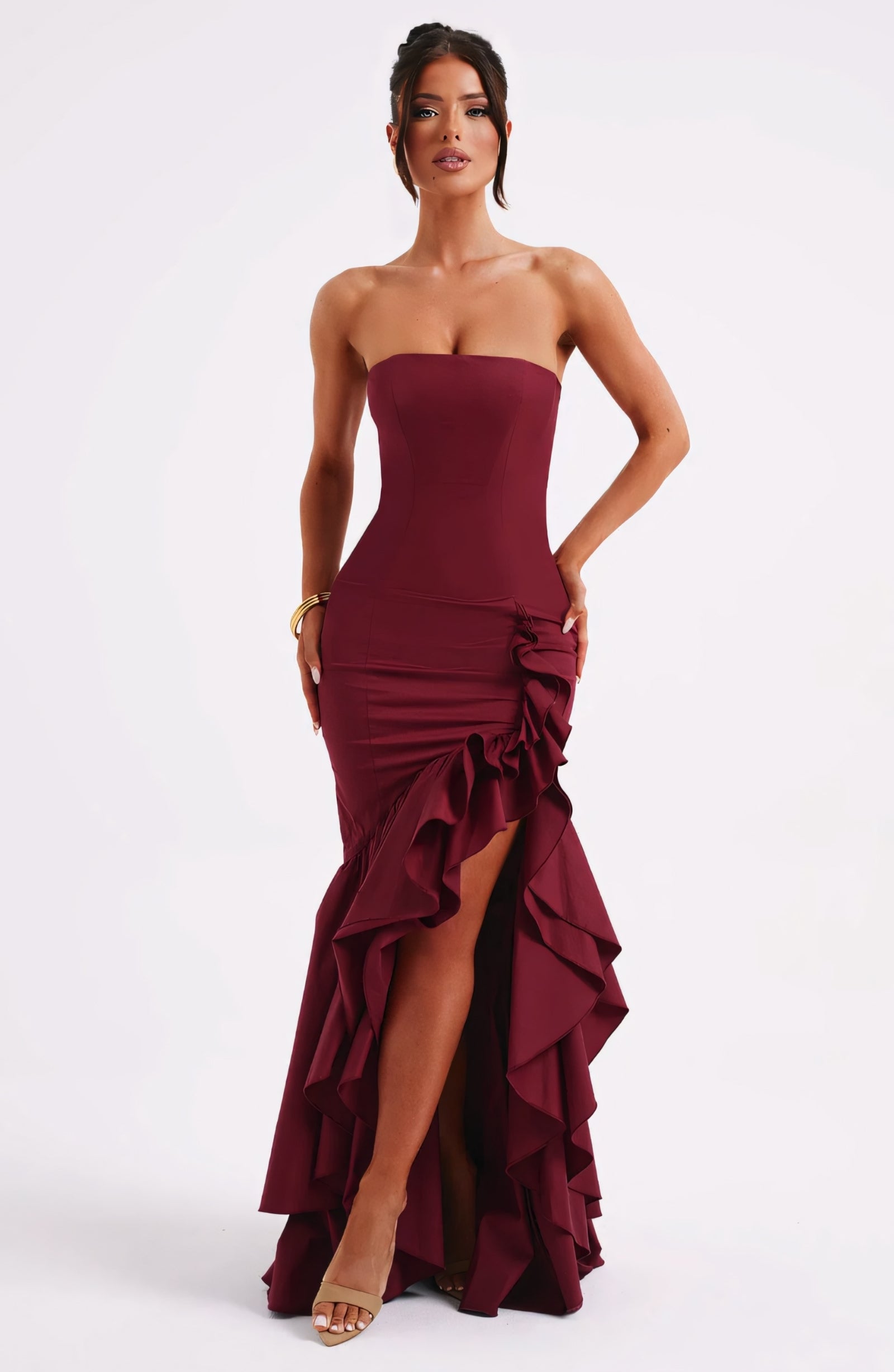 ROSE MAXI DRESS - WINE