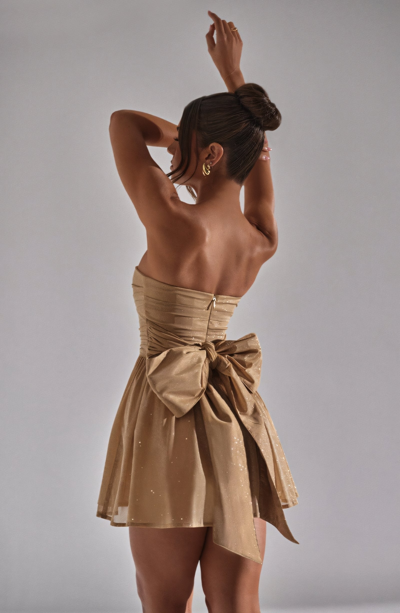 CHARLOT MINI DRESS - GOLD SPARKLE