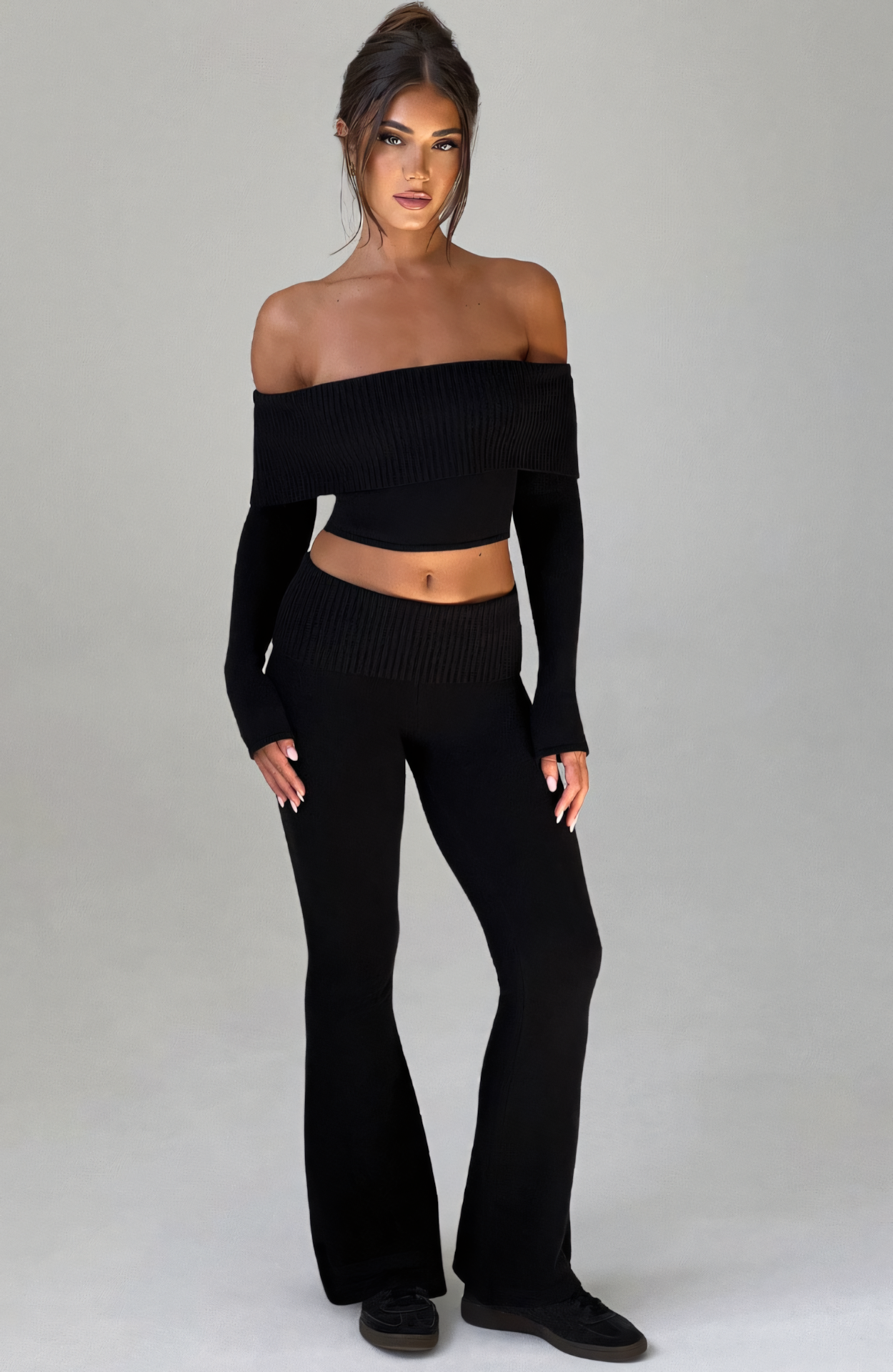 MARA KNIT PANTS - BLACK