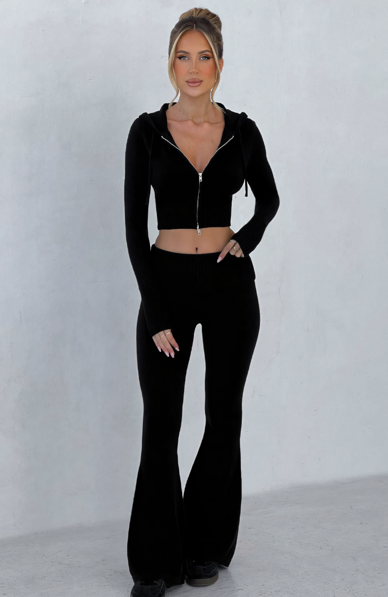 MARA KNIT PANTS - BLACK