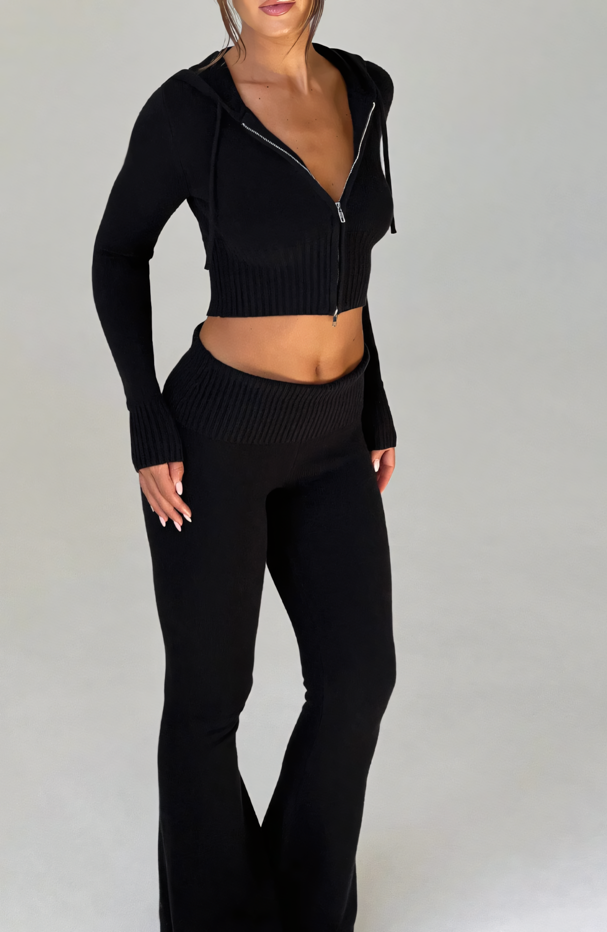 MARA KNIT PANTS - BLACK