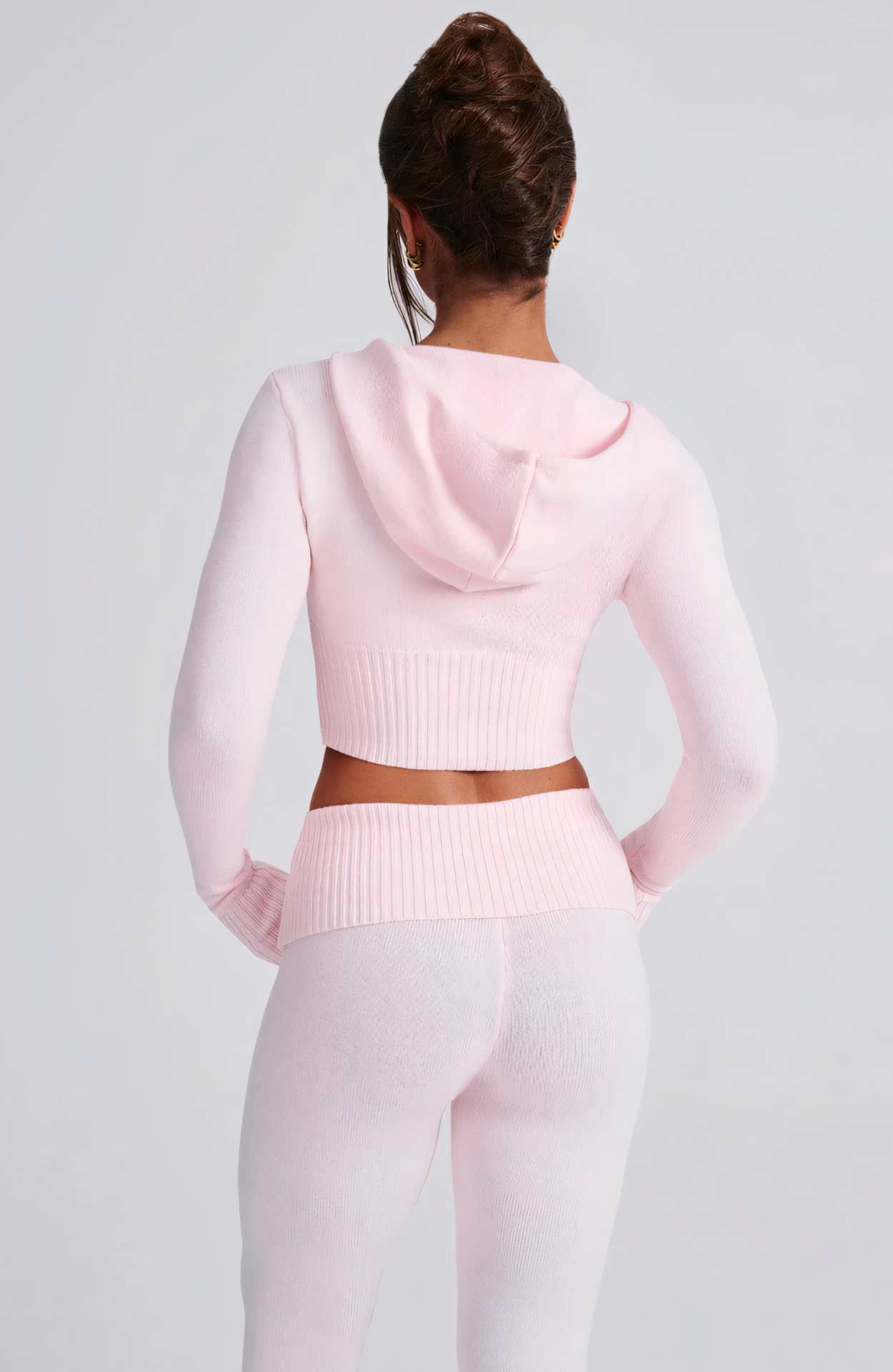 MARA KNIT HOODIE - PINK