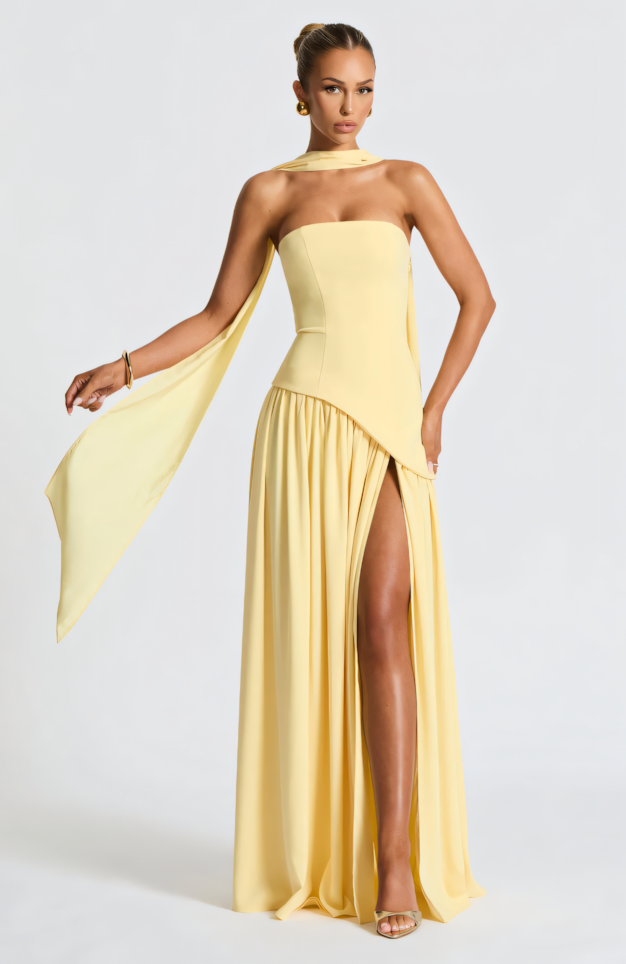TATE MAXI DRESS - LEMON