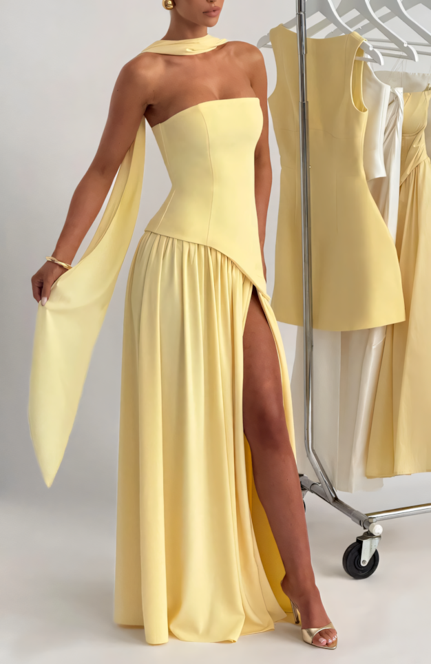 TATE MAXI DRESS - LEMON