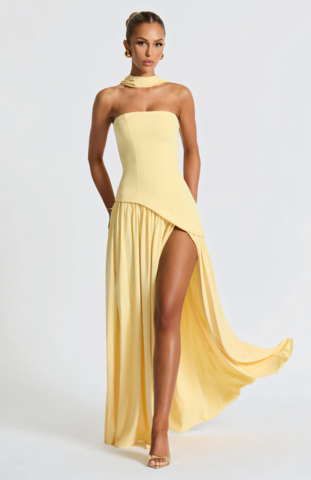 TATE MAXI DRESS - LEMON