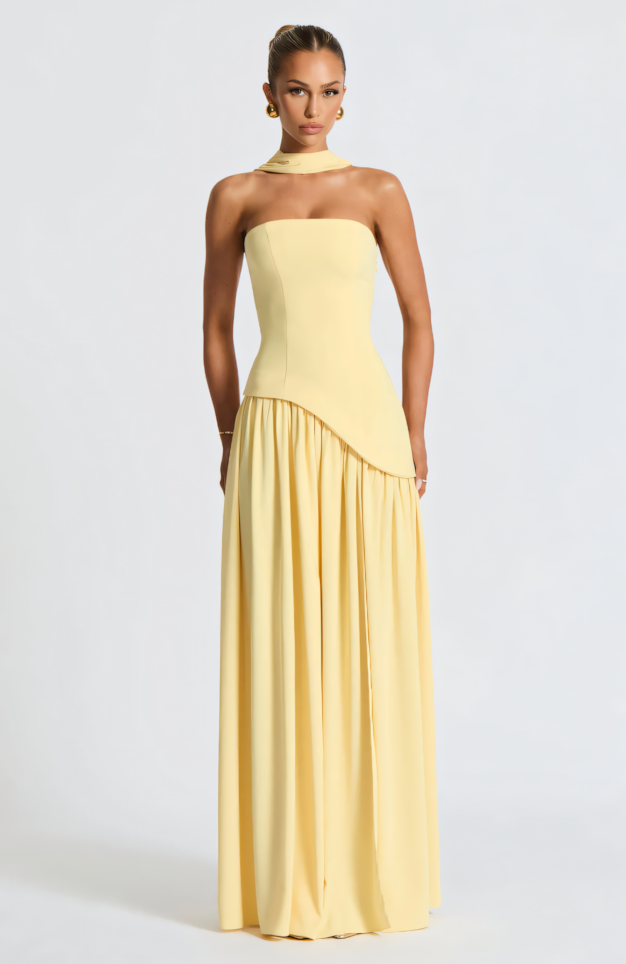 TATE MAXI DRESS - LEMON