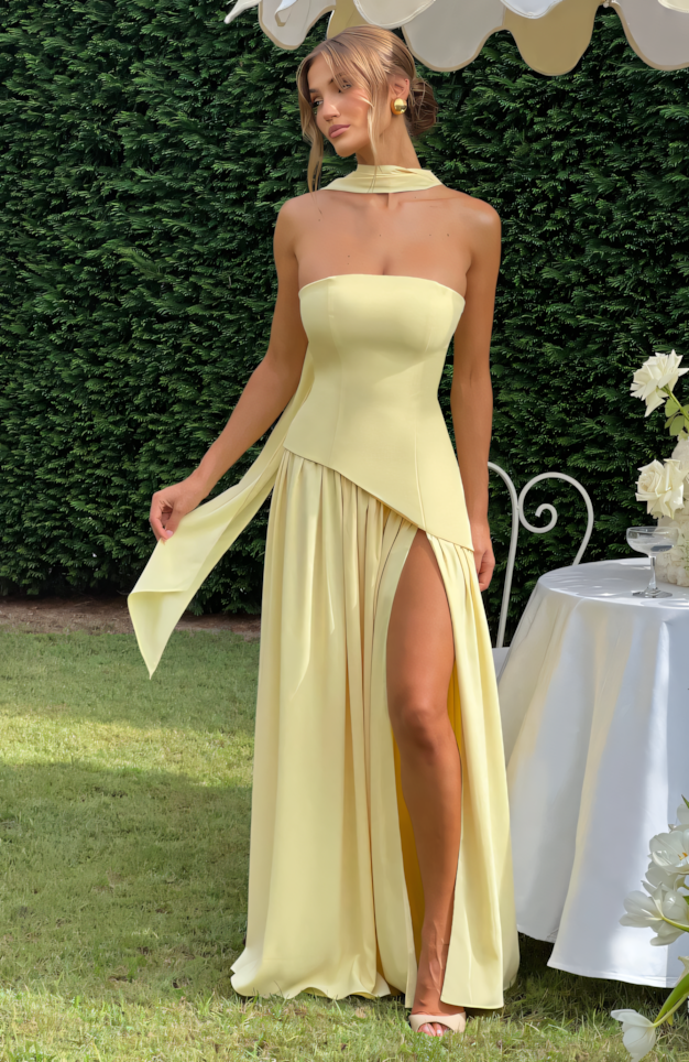TATE MAXI DRESS - LEMON
