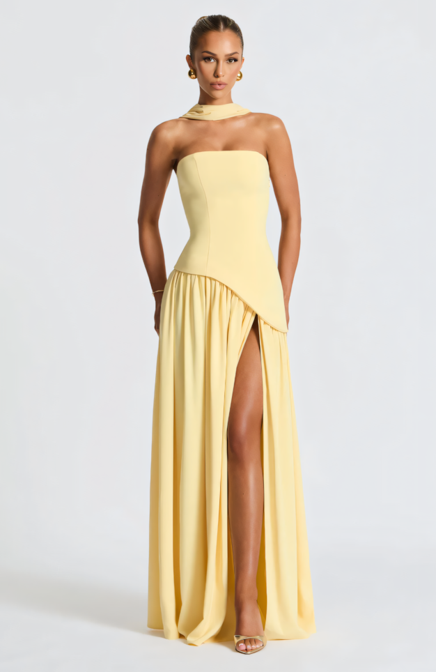 TATE MAXI DRESS - LEMON