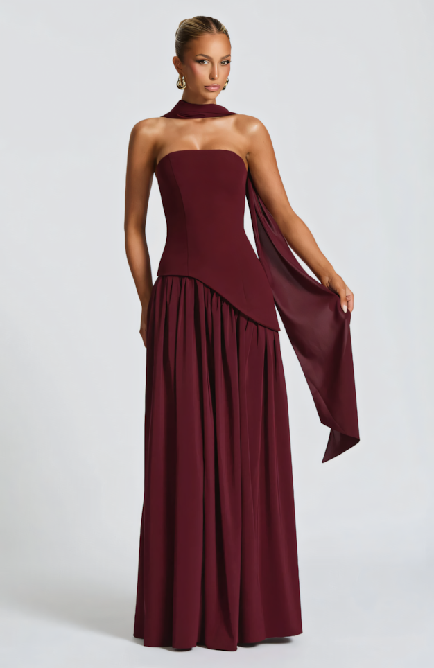 TATE MAXI DRESS - CHERRY