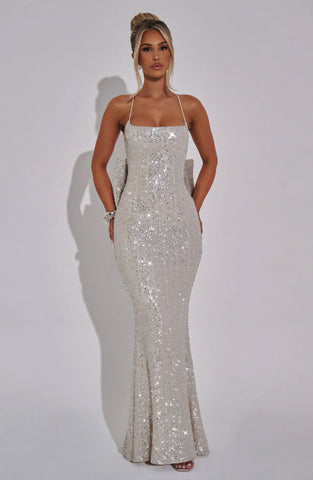 ARIEL MAXI DRESS - CHAMPAGNE SPARKLE