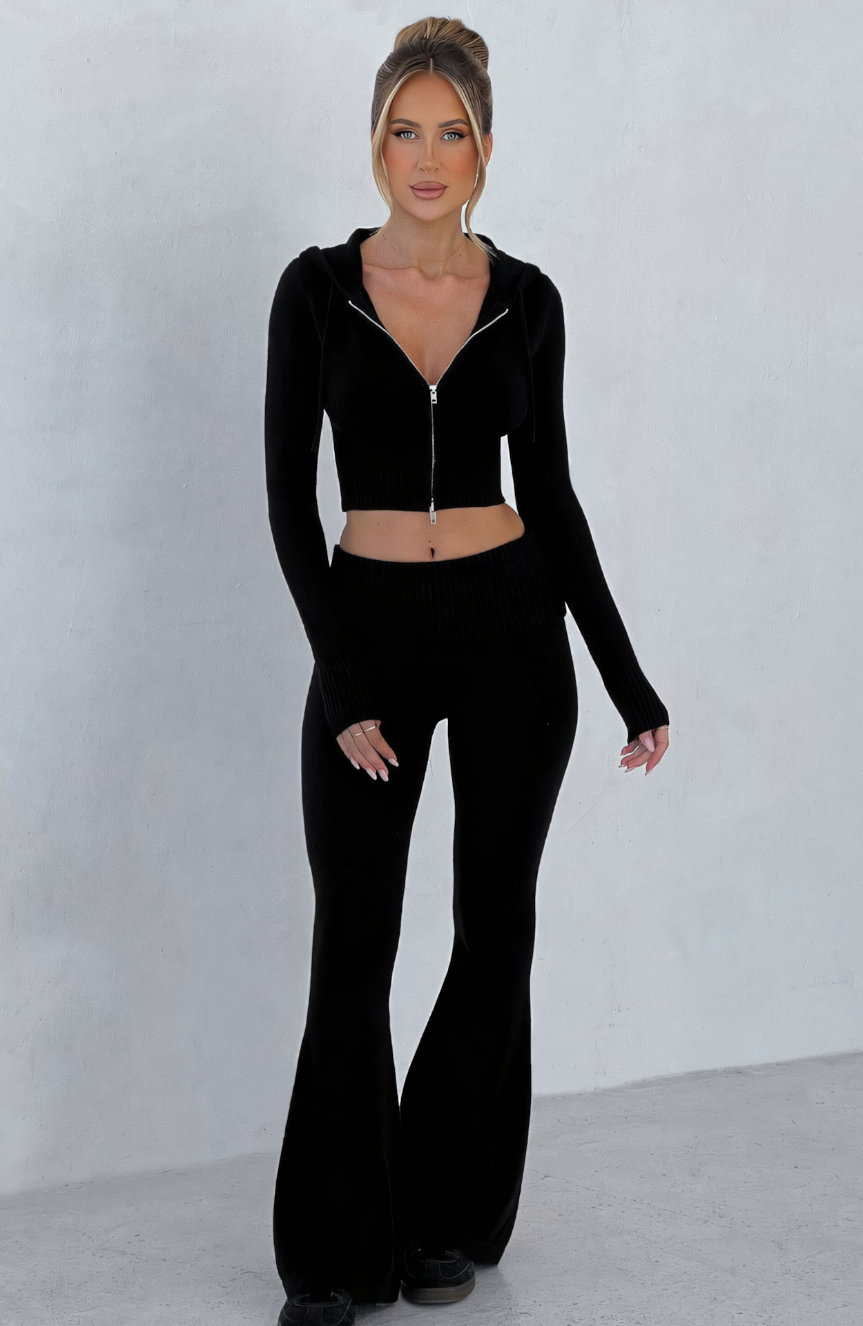 MARA KNIT PANTS - BLACK