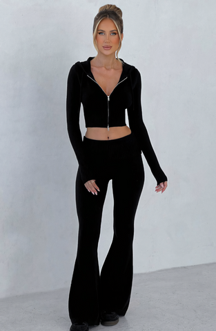 MARA KNIT PANTS - BLACK