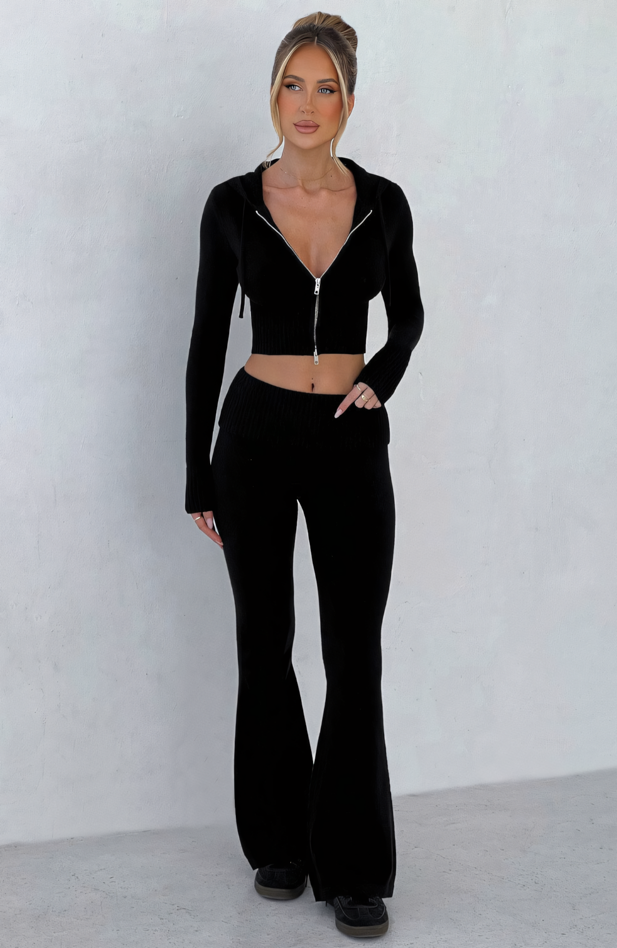 MARA KNIT PANTS - BLACK
