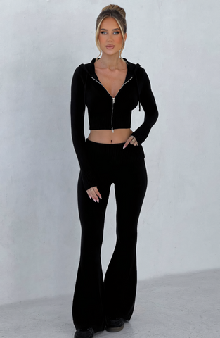 MARA KNIT PANTS - BLACK