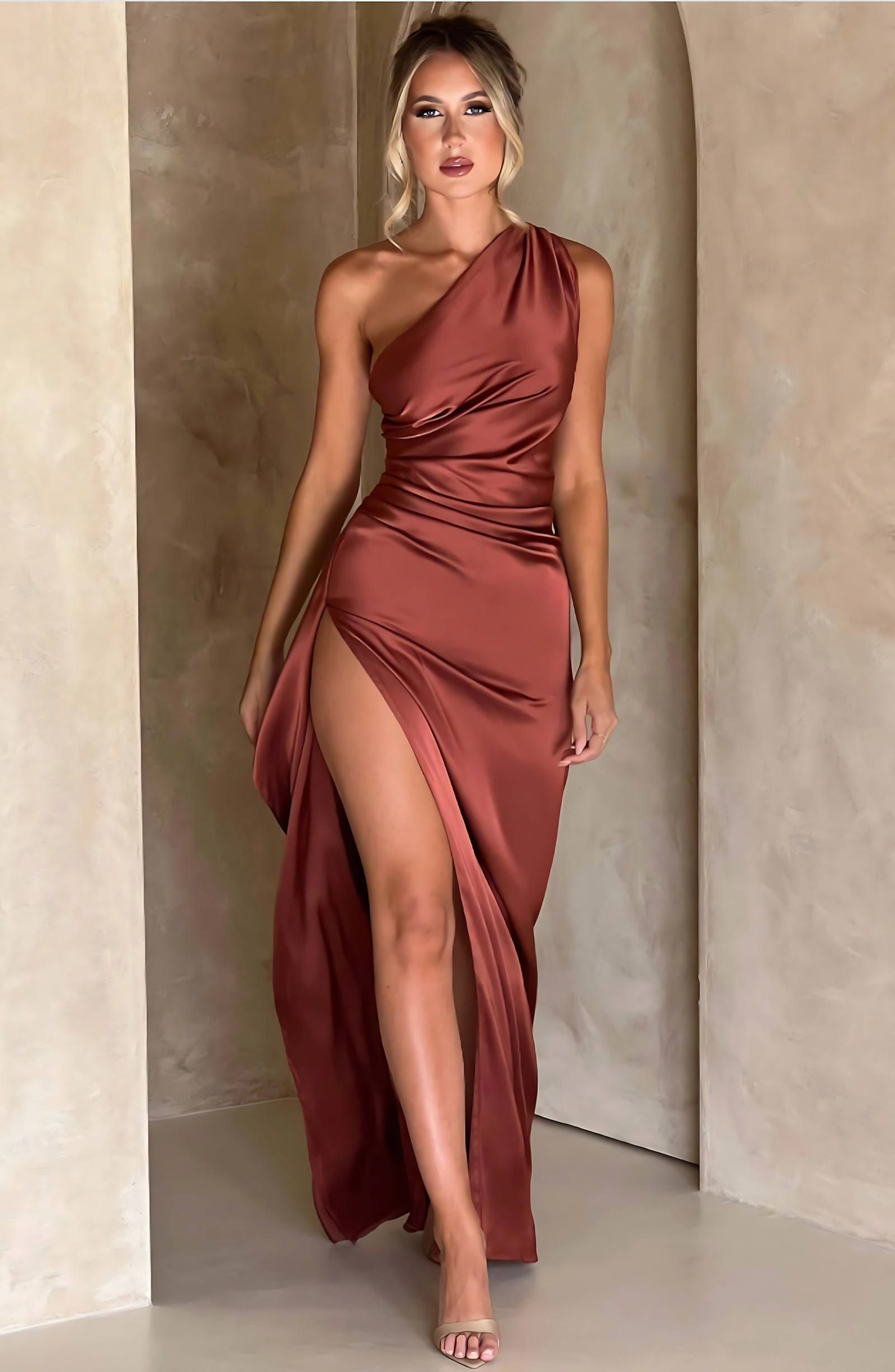 AMARA MAXI DRESS - RUST